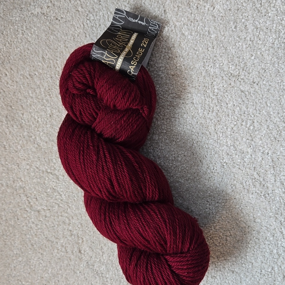Cascade 220 Skein Colorway 2401, Burgundy